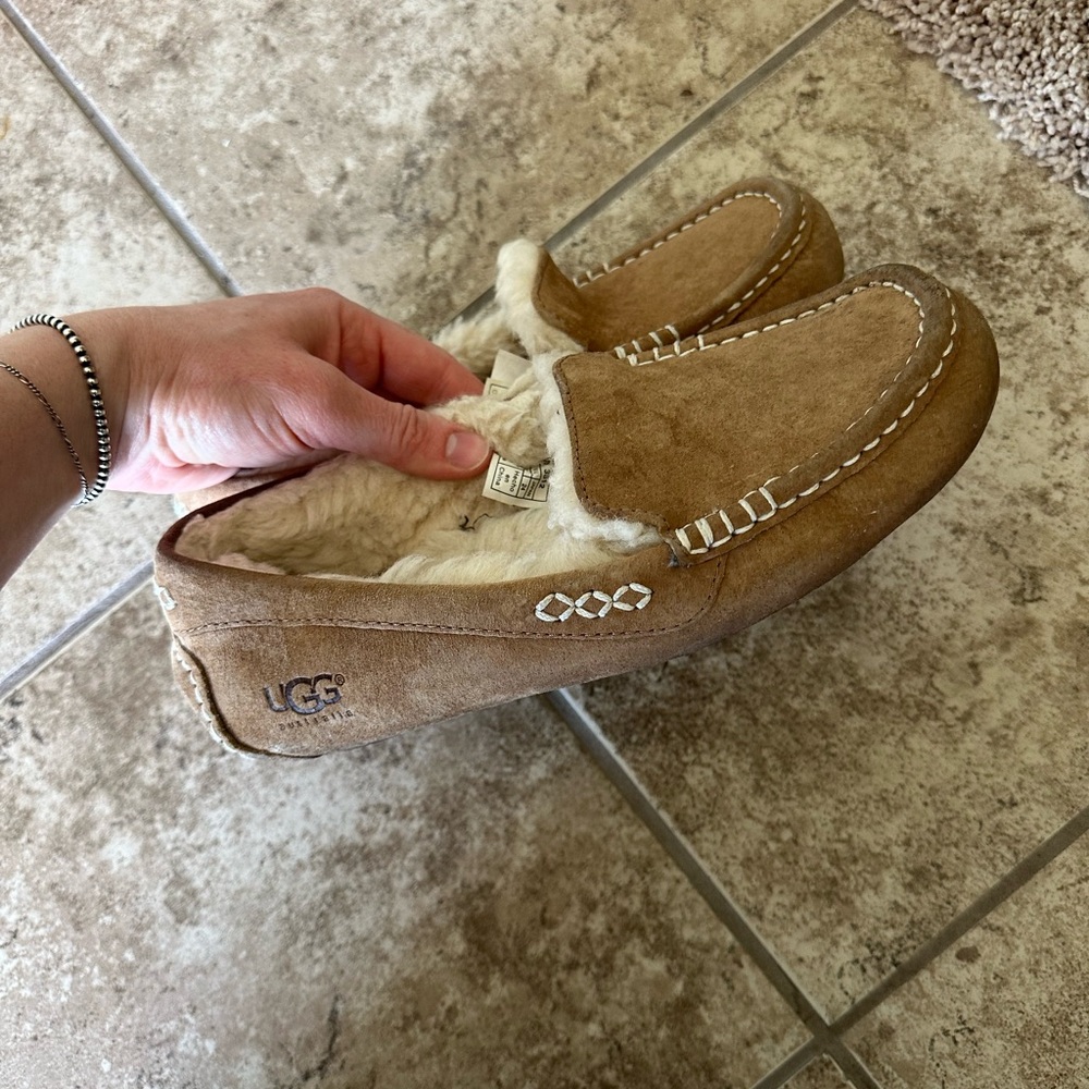 UGG Tan Suede Moccasin Slippers